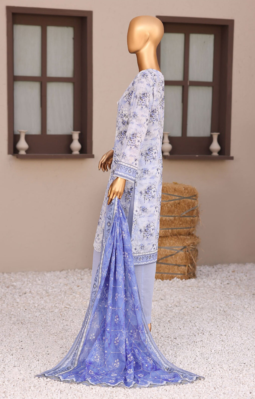 Elite by HZ Textile | Unstitched Embroidered Lawn Collection - 2026 (EC-1280)