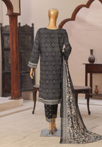 HZ Premium Daily Wear Unstitched Embroidered 3pc Lawn Collection - 2026 (D-02)