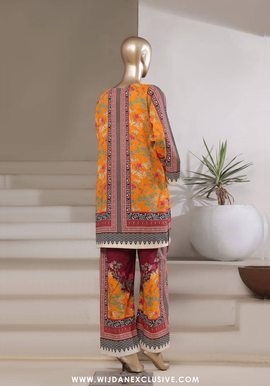 Sadabahar Stitched 2PC Printed Bana Dora Collection - 2025 Orange