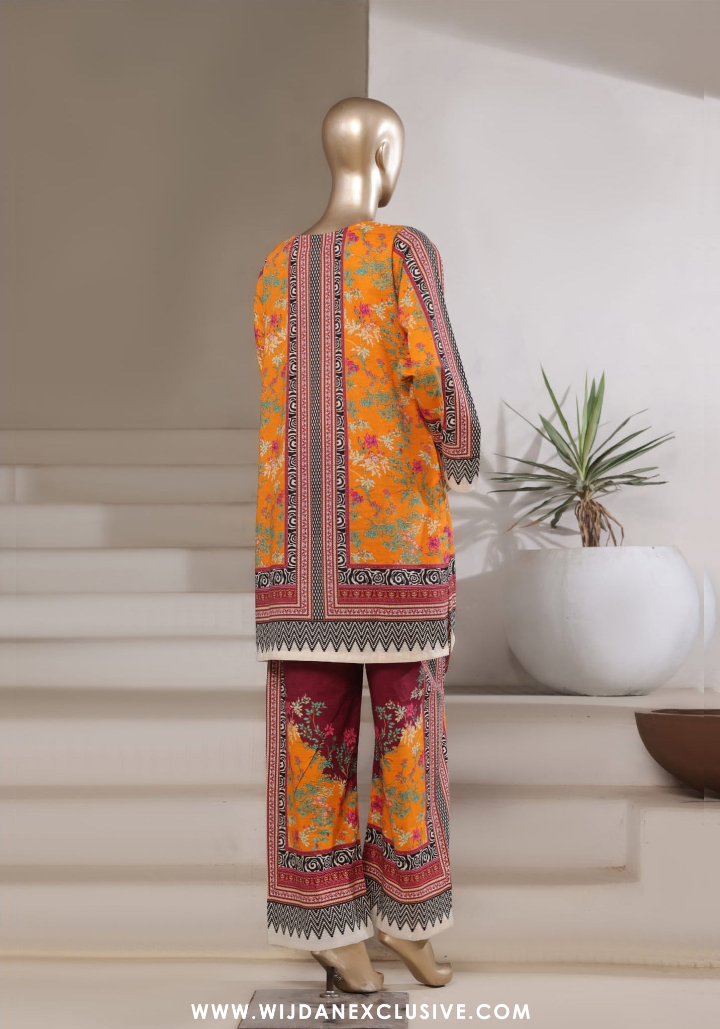 Sadabahar Stitched 2PC Printed Bana Dora Collection - 2025 Orange