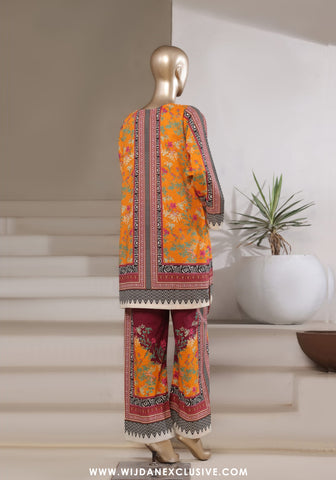 Sadabahar Stitched 2PC Printed Bana Dora Collection - 2025 Orange