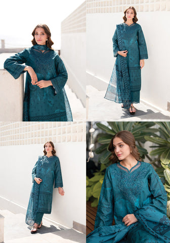 Xenia Summer Away Un-Stitched Collection'25 D-02 BRICK-A