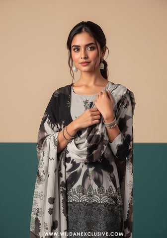 Abrish By Sobia Waseem | Unstitched Doriya Linen Embroidered Collection - 2025 D-07