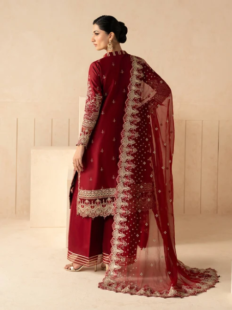 Syleena by Gulaal | Unstitched Embroidered Raw Silk Formal Collection'26 (ROSSELLA)