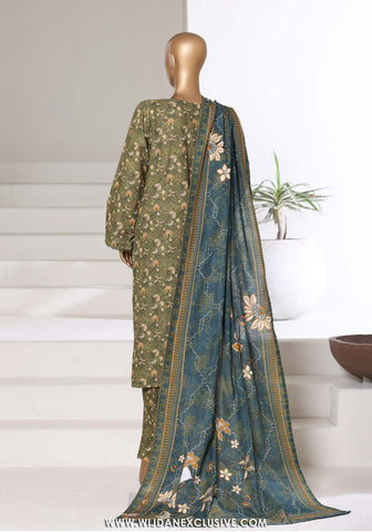 Sadabahar Stitched Printed Khaddar Vol-03 Collection - 2025 (MEHENDI)