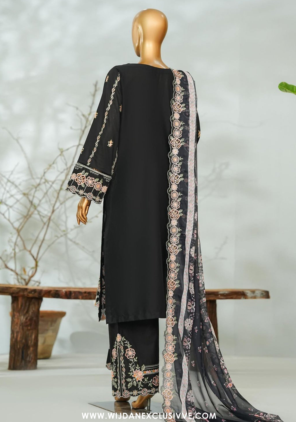 Bin Saeed Stitched Applique Kari Luxury 3pc Collection - 2026 (D-01)