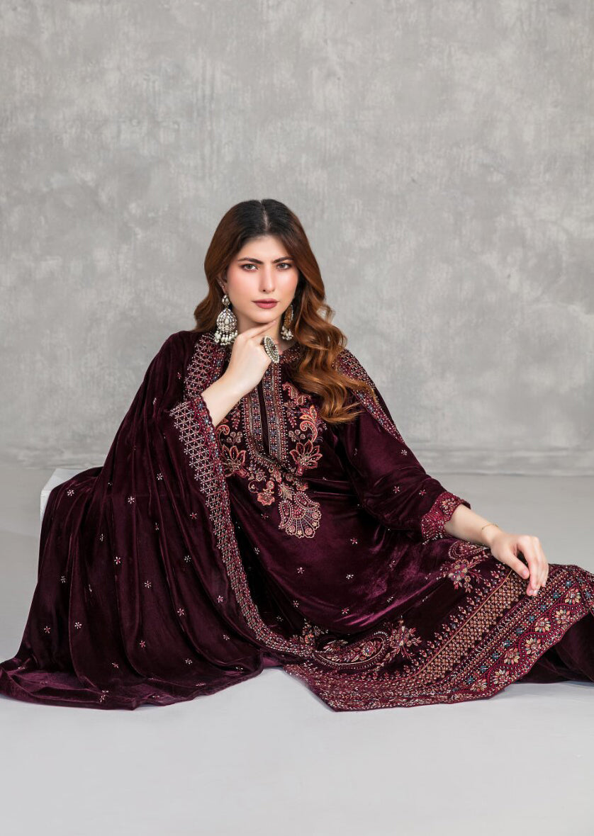 Sincera by Tawakkal | Unstitched Fancy Embroidered Velvet Collection - 2026 (D-5706)