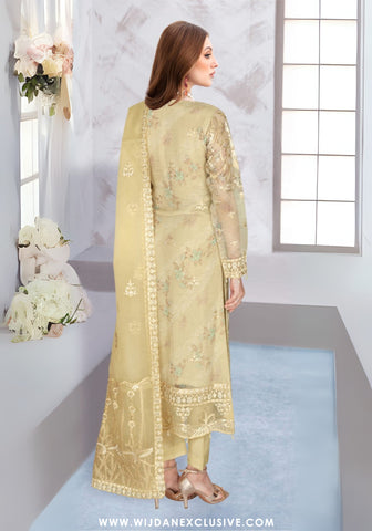 Ramsha Unstitched Embroidered Organza Collection - 2025 WA-421