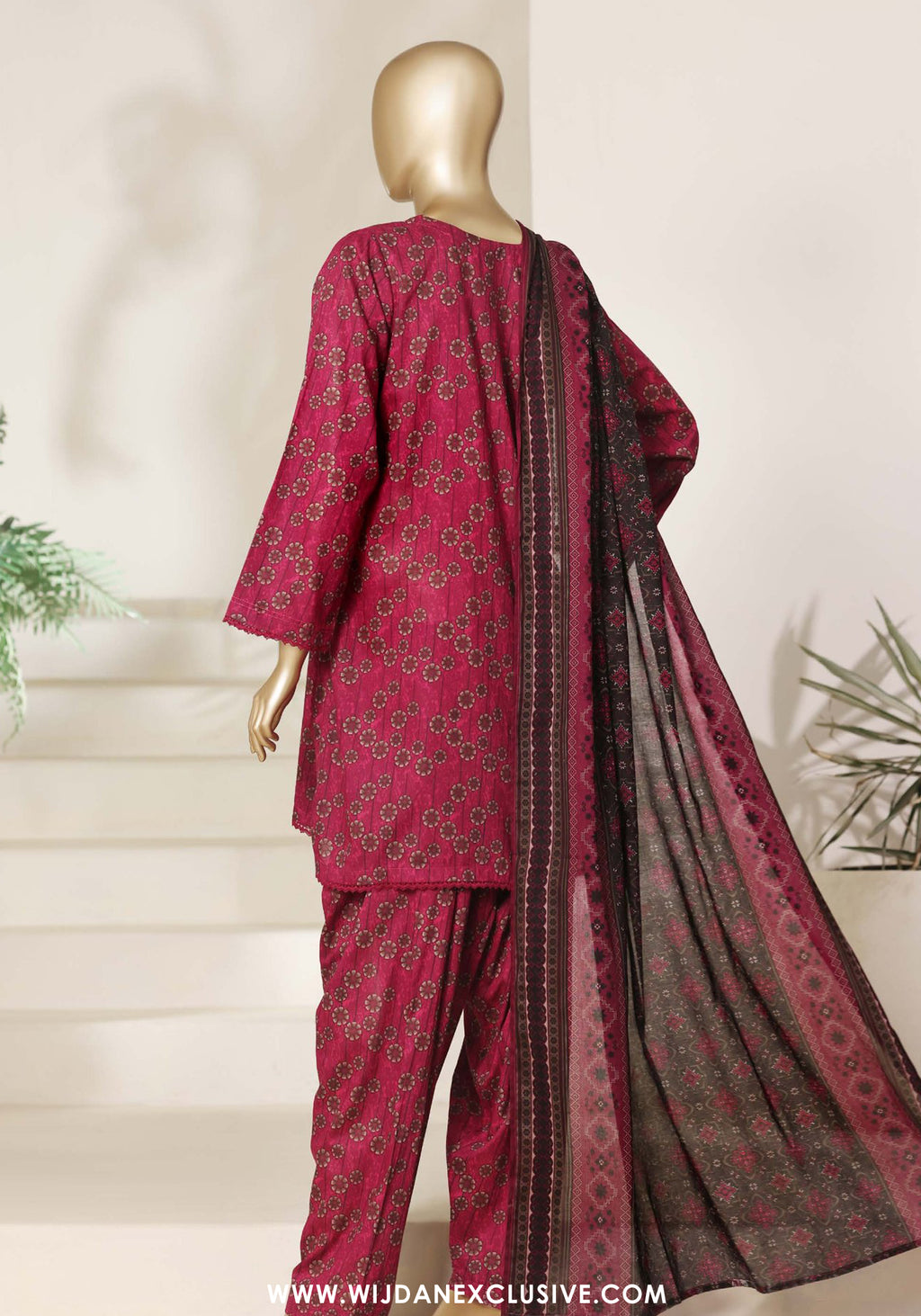 Sadabahar Stitched Printed With Shalwar Collection - 2026 (D-02)
