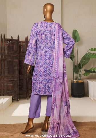 Bin Saeed Stitched Exclusive Printed 3PC Lawn Collection'25 Vol-11 D-02