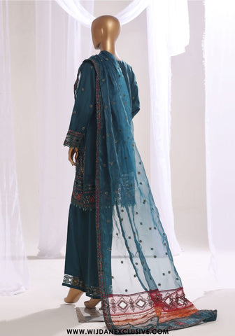 Mahpara by Sadabahar | Stitched Festive Embroidered Organza Vol-01 Collection - 2025 (GREEN)