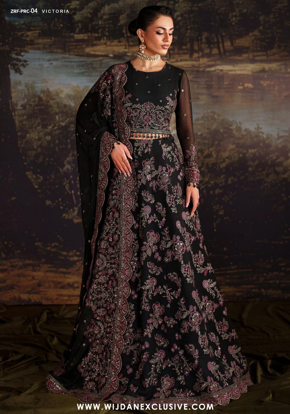 Zarif Unstitched Premium Chiffon Collection - 2025 ZRF-04-VICTORIA