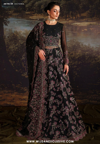 Zarif Unstitched Premium Chiffon Collection - 2025 ZRF-04-VICTORIA