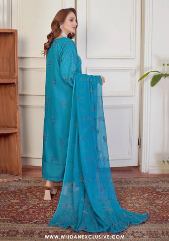 Marjjan Unstitched Silk Viscose Embroidered Collection MV-277 (Sea Green)