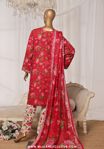 Bin Saeed Stitched Exclusive Printed 3PC Lawn Collection'25 Vol-10 D-02