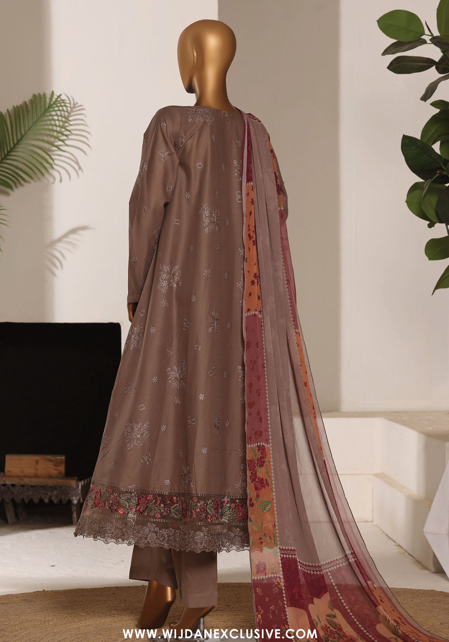 HZ Stitched Casuals Soft Embroidered Frock Collection – 2026 (D-02)