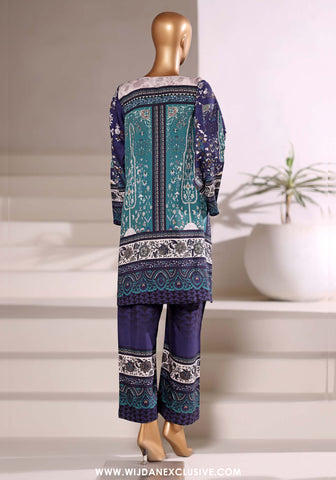 Sadabahar Stitched Printed Viscose 2PC Set Collection - 2025 (BLUE)