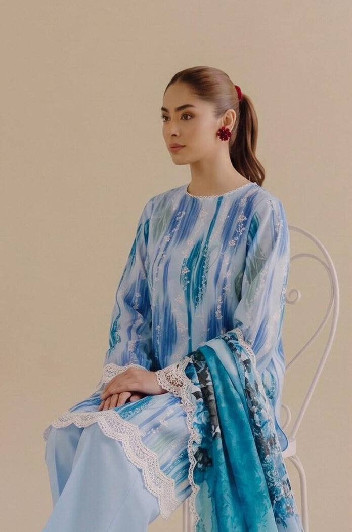 Cut & Style by Mahay | Unstitched Fancy Lawn Vol-02 Collection - 2026 (D-02)