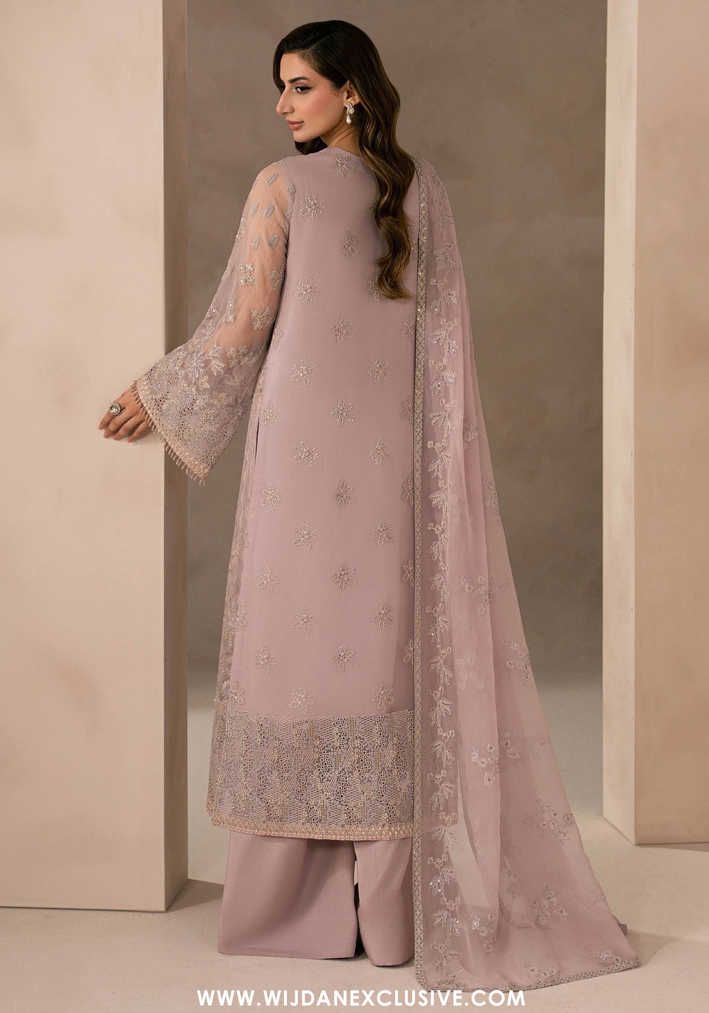 Izhar e Mohabbat by Lamisah | Unstitched Formal Chiffon Collection - 2026 (PINK BLOSSOM)