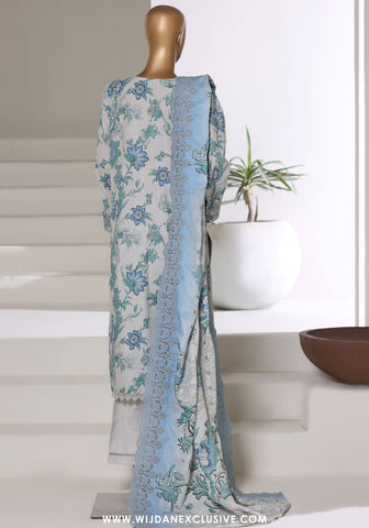 Sadabahar Stitched Laser Fusion Chikankari Khaddar Collection - 2025 (OFF-WHITE)