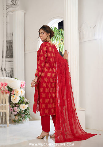 Zarqash by Wijdan | Unstitched Embroidered Broshia Cotton Collection - 2025 D-06