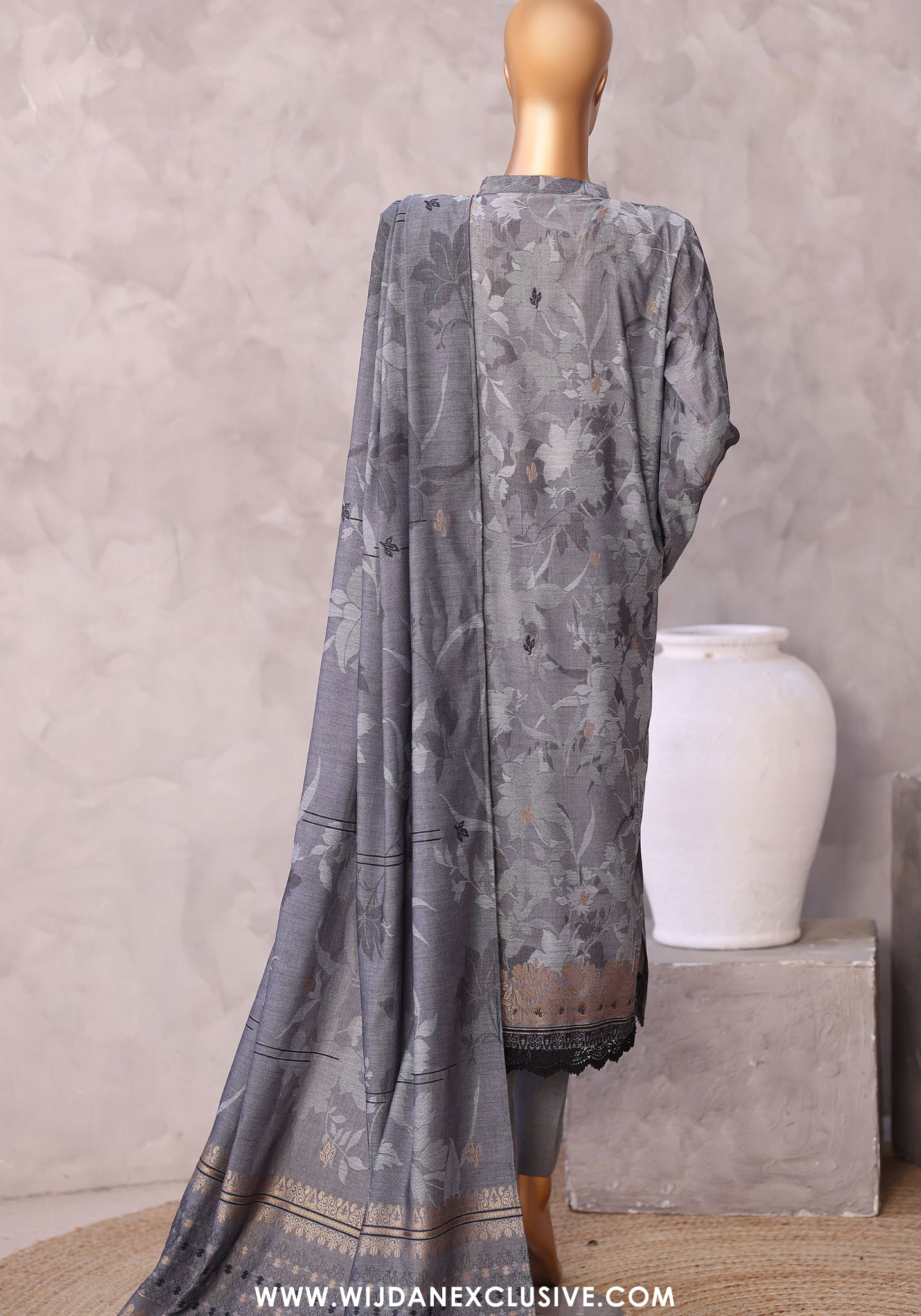 HZ Valencia Jacquard Embroidered Unstitched Lawn Collection - 2026 (VJE-7111)