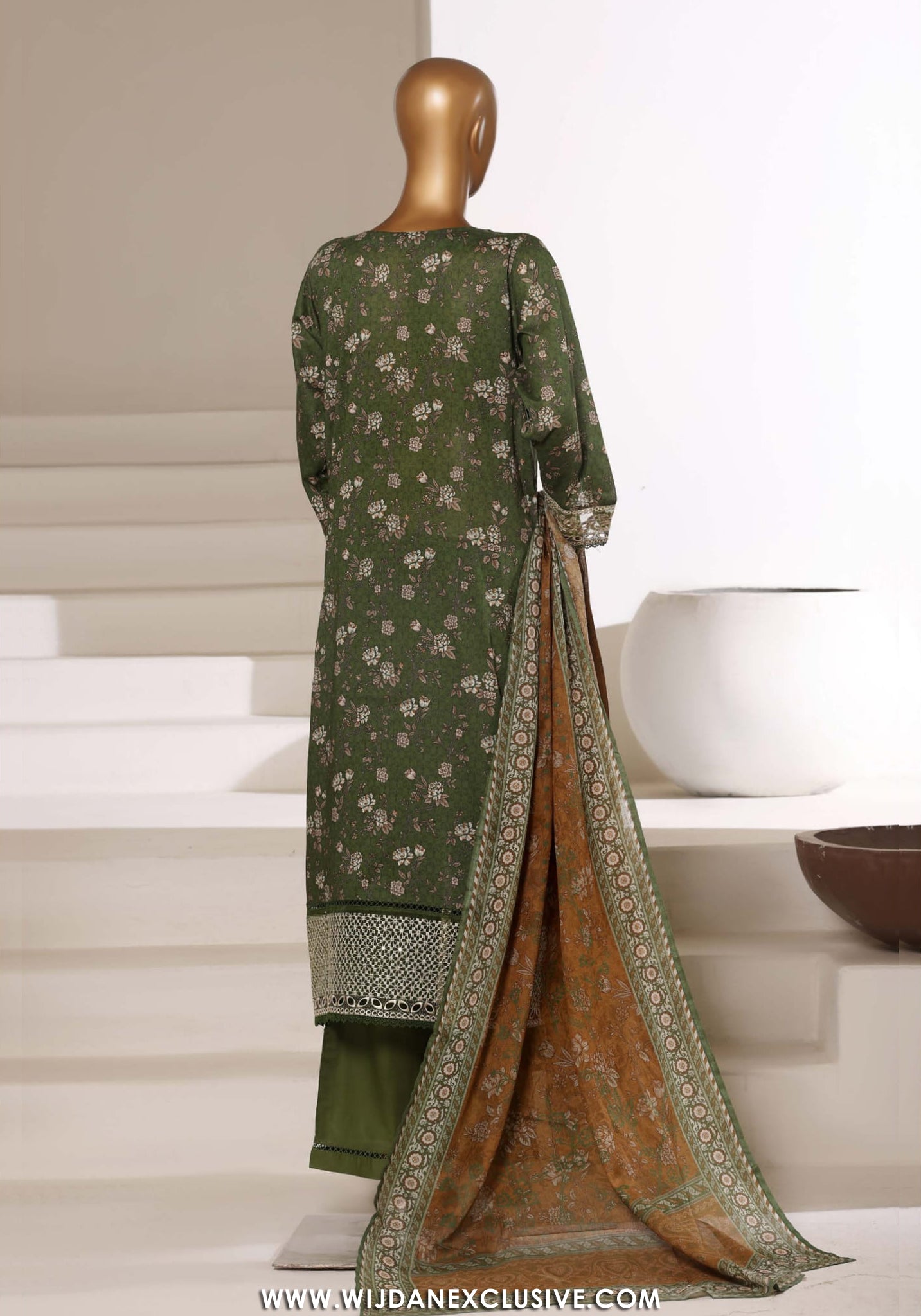 Sadabahar Signature Stitched Embroidered Lawn Collection - 2026 (GREEN)