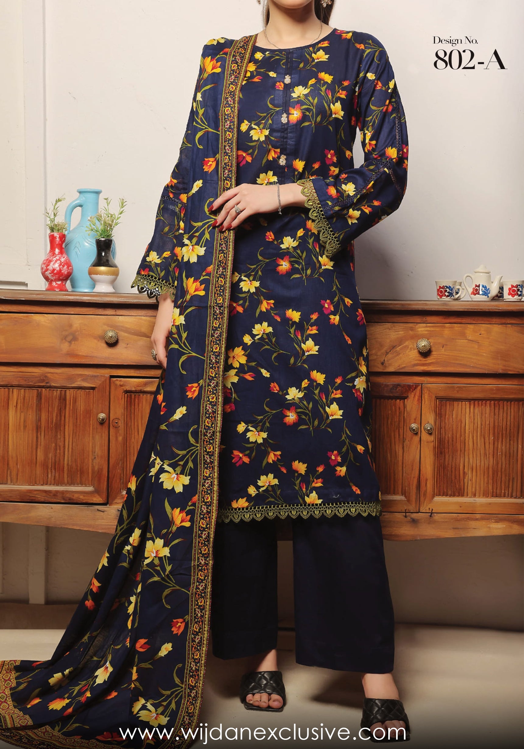 VS Daman Printed Lawn Collection D-802 A