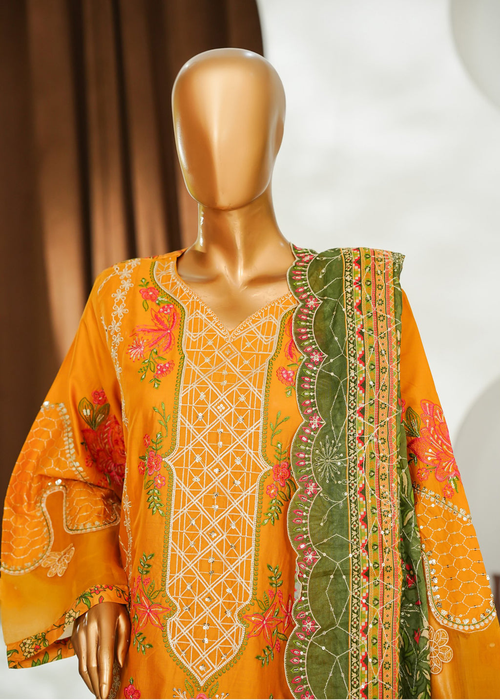 Bin Saeed Stitched Luxury Embroidered 3pc Vol-II Collection - 2026 (D-02)