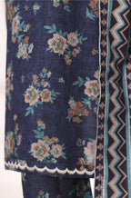 Sadabahar Stitched Khaddar Fall Embroidered Collection - 2025 (BLUE FLORAL)