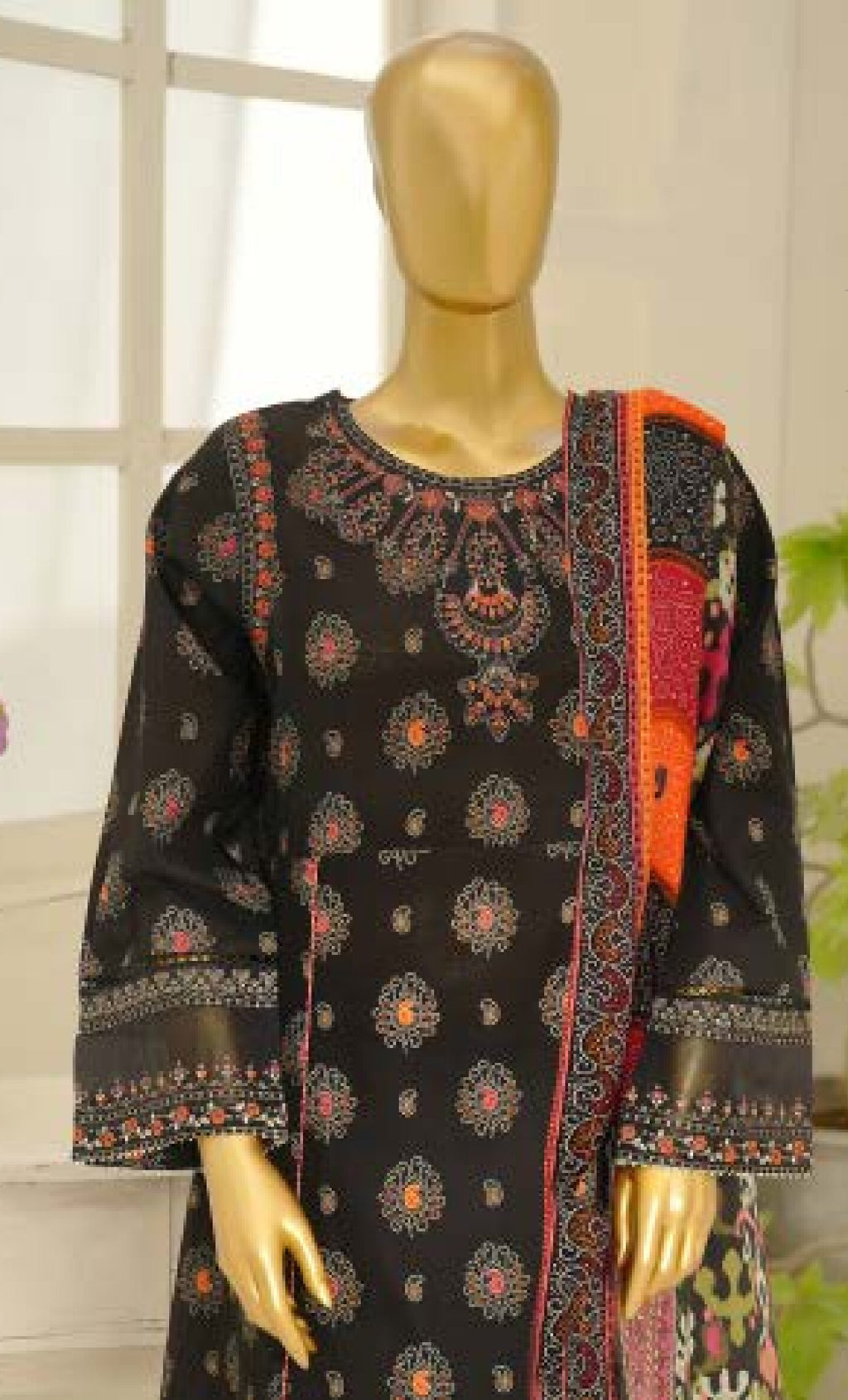 Bin Saeed Stitched Luxury Festive Embroidered Frock 3pc Collection - 2026 (D-02)