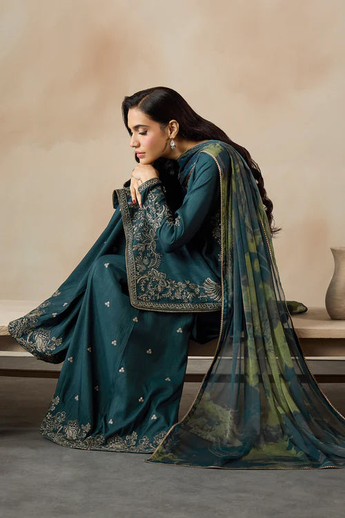 Zarif Stitched Raw Silk Embroidered Eid Collection - 2026 (ZRF-EMC 28)