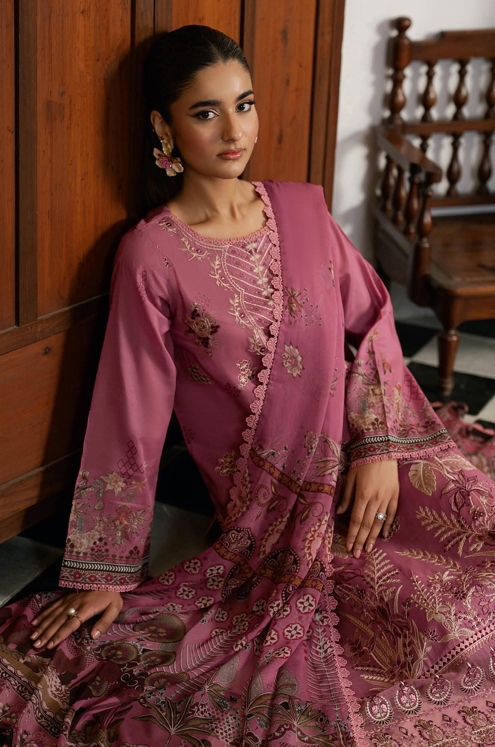 Mashaal by Ramsha | Unstitched Luxury Lawn Vol-16 Collection - 2026 (D-02)