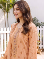 Kavya Gold by Wijdan | Unstitched Cotton Embroidered Collection - 2026 (D-02)