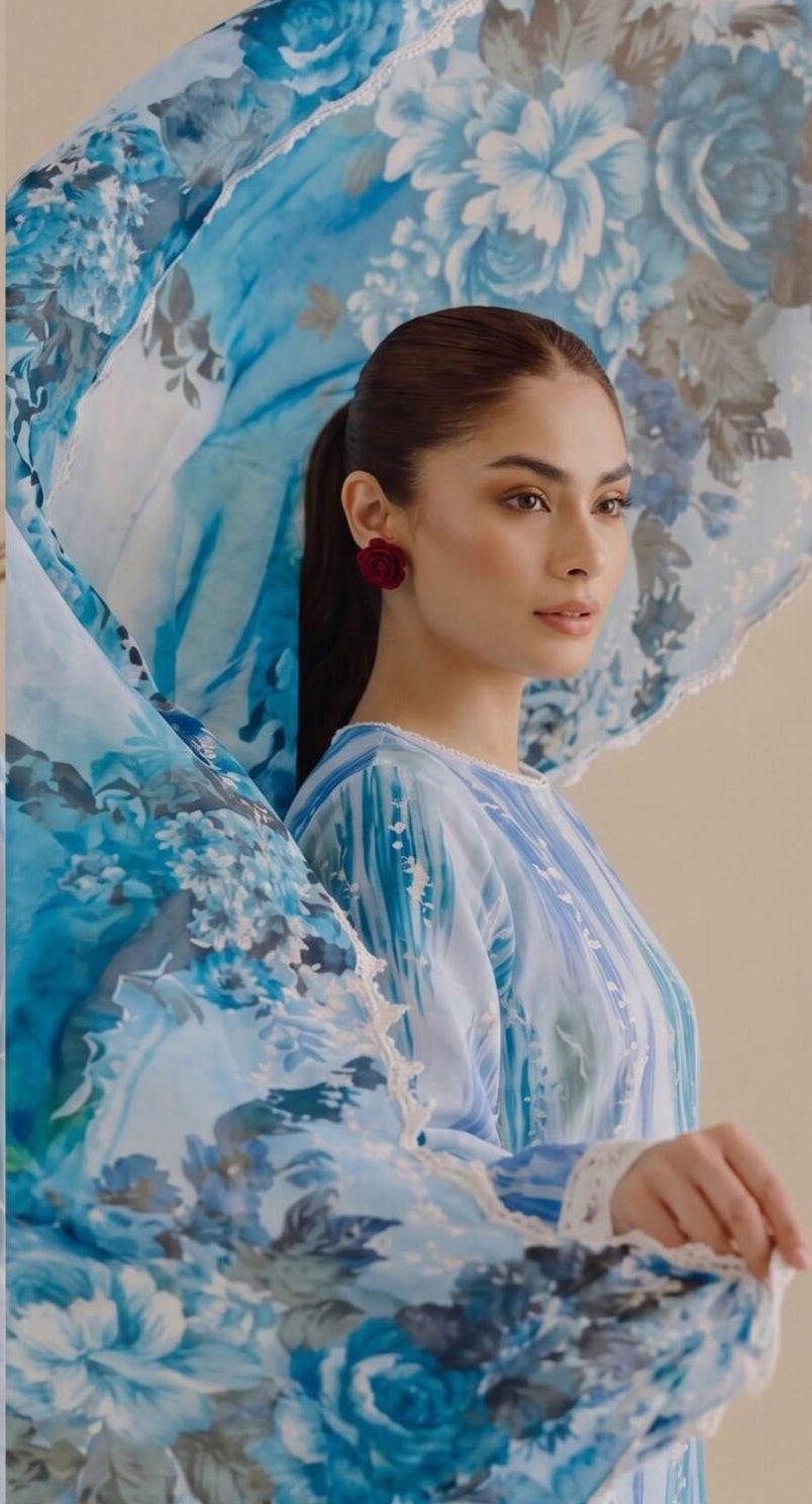 Cut & Style by Mahay | Unstitched Fancy Lawn Vol-02 Collection - 2026 (D-02)