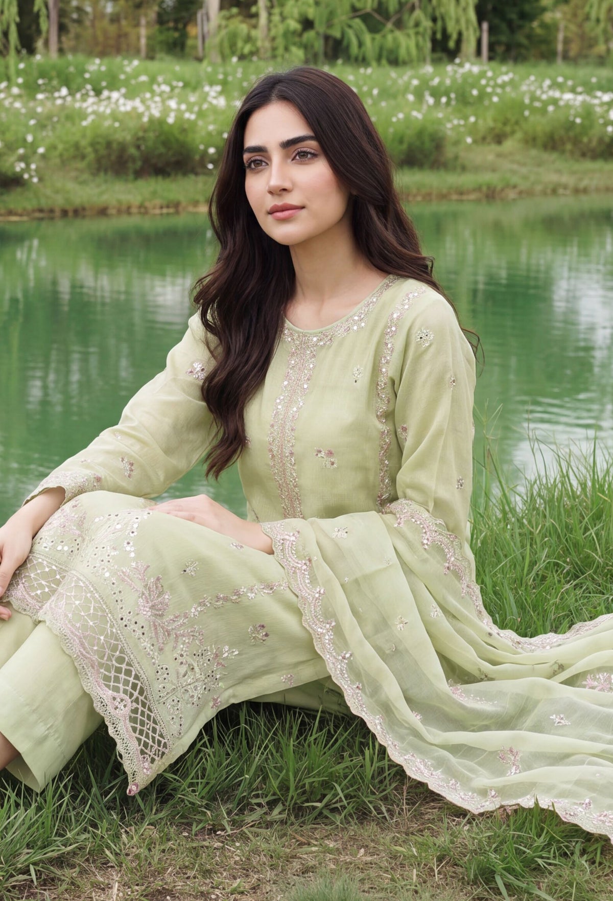 Dhamak by Wijdan | Unstitched Exclusive Embroidered Jacquard Collection'26 (D-02)