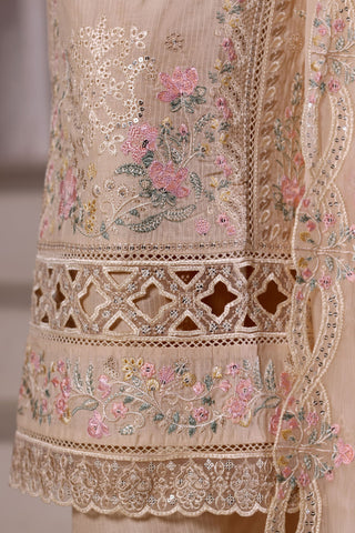 Sadabahar Stitched Luxury Viscose Vol-I Collection - 2025 (CREAM)