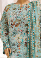HZ Unstitched Platinum Floral Printed Lawn Collection - 2026 (D-02)