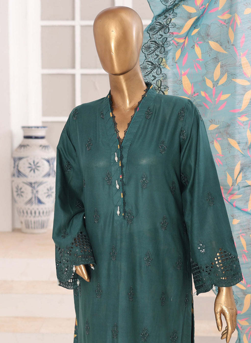 Aifa Dynasty Chikankari Unstitched Luxury Lawn Collection - 2026 (D-02)