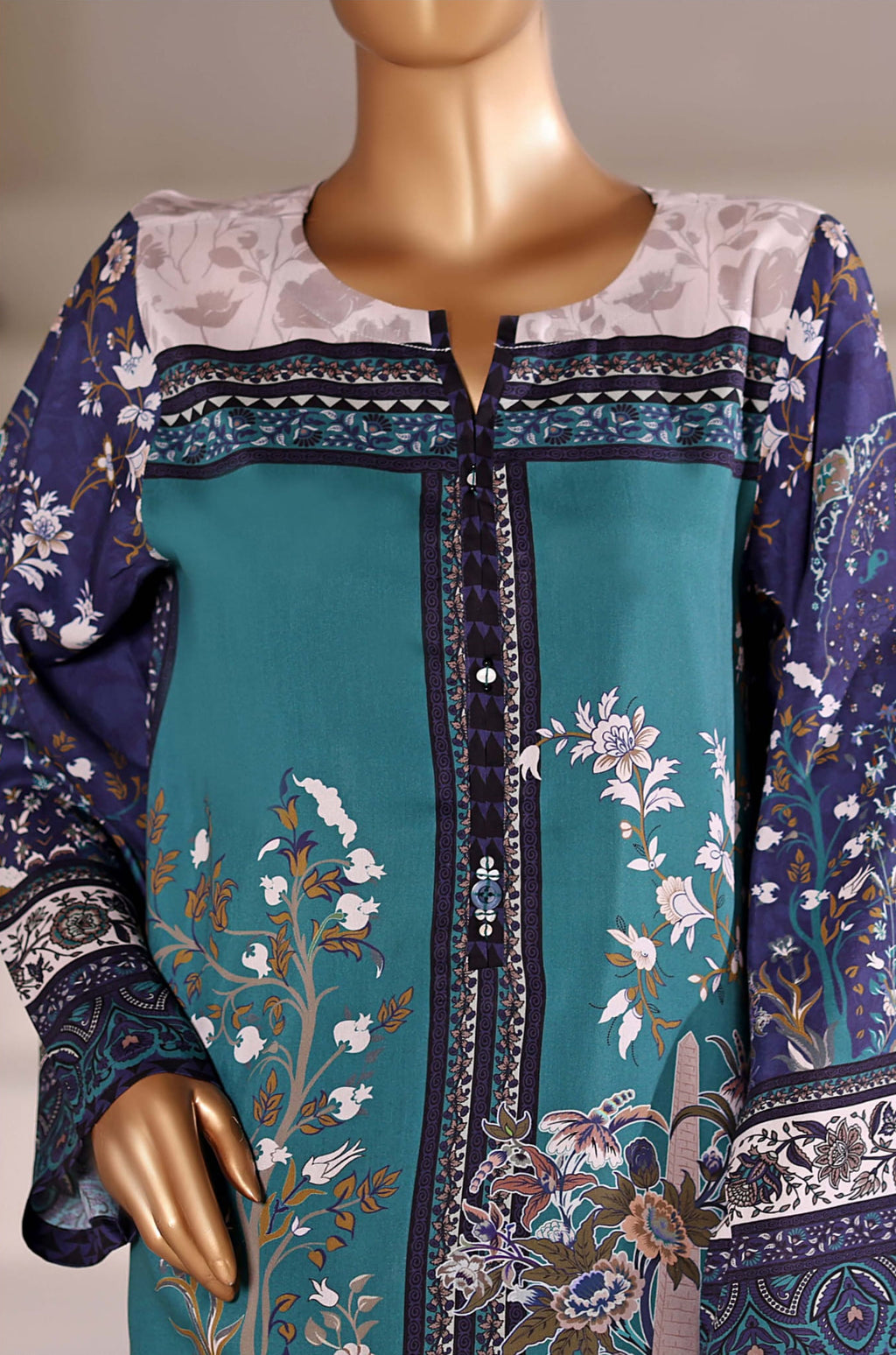 Sadabahar Stitched Printed Viscose 2PC Set Collection - 2025 (BLUE)