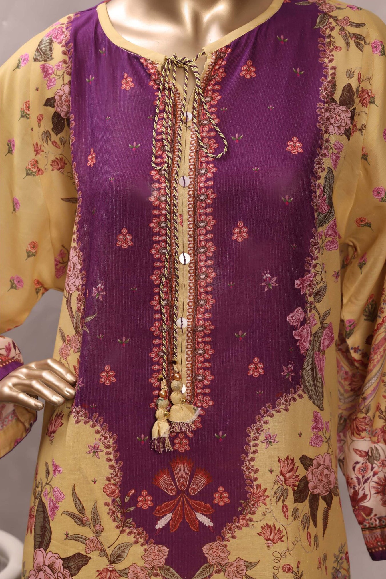 Kaftaan by Sadabahar | Stitched Chamti Printed Cotton Lawn Collection'26 (D-02)