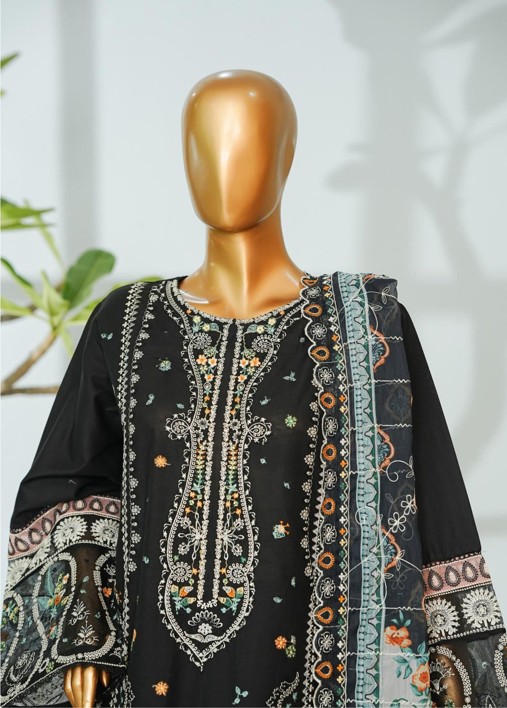 Bin Saeed Stitched Luxury Lawn Embroidered Vol-I Collection - 2026 (D-02)
