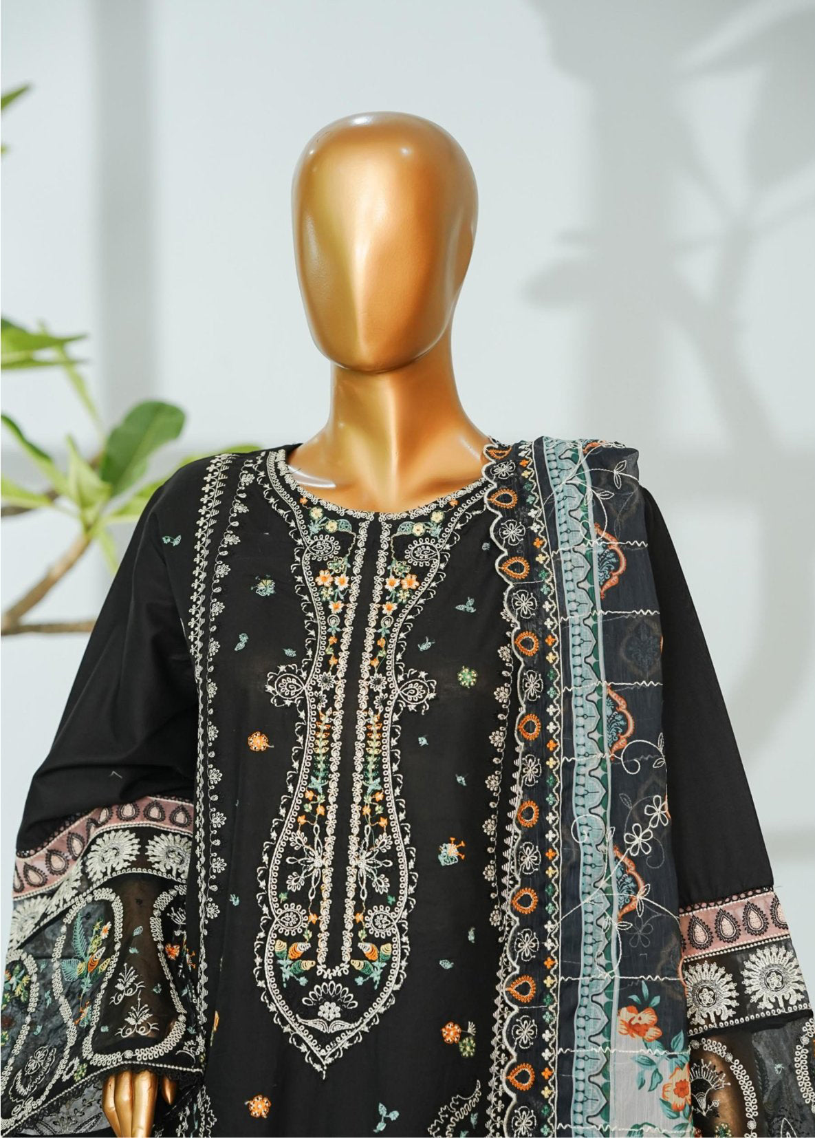Bin Saeed Stitched Luxury Lawn Embroidered Vol-I Collection - 2026 (D-02)