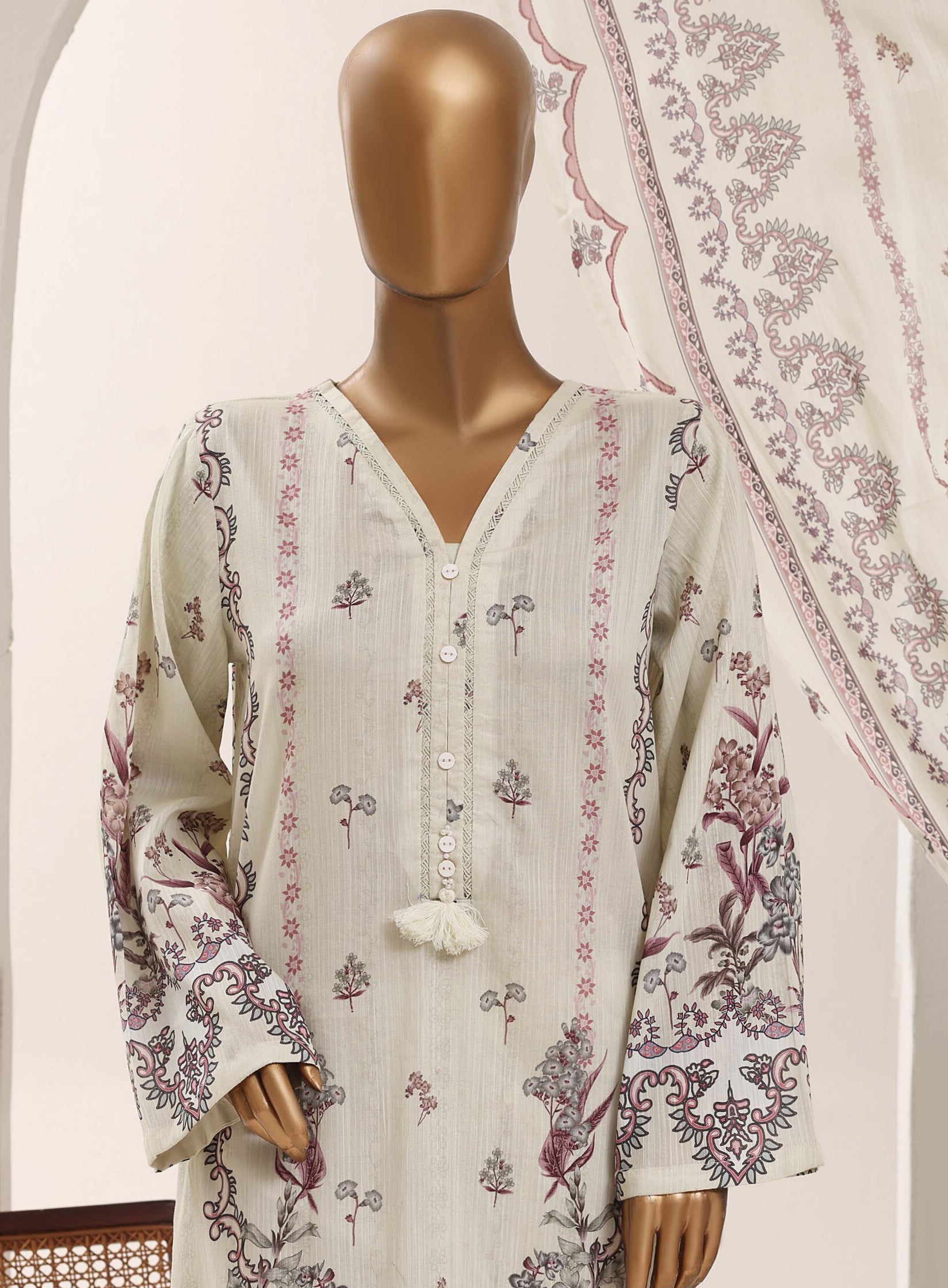 Sadabahar Stitched Printed Lawn Vol-12 Collection – 2026 (D-02)