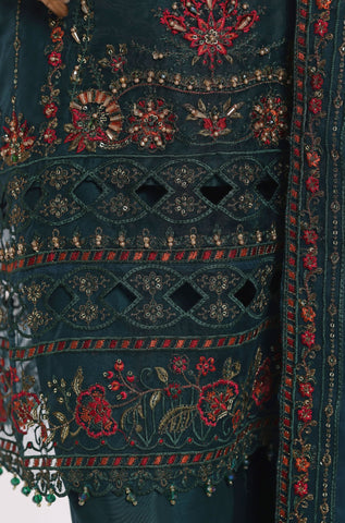 Mahpara by Sadabahar | Stitched Festive Embroidered Organza Vol-01 Collection - 2025 (GREEN)