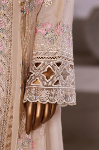 Sadabahar Stitched Luxury Viscose Vol-I Collection - 2025 (CREAM)