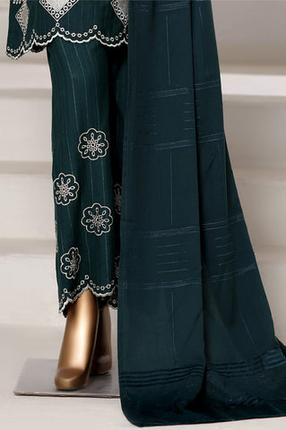 Vybe by Sadabahar | Stitched 3PC Dhanak Co-Ords Collection - 2025 (GREEN)