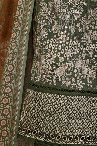 Sadabahar Signature Stitched Embroidered Lawn Collection - 2026 (GREEN)