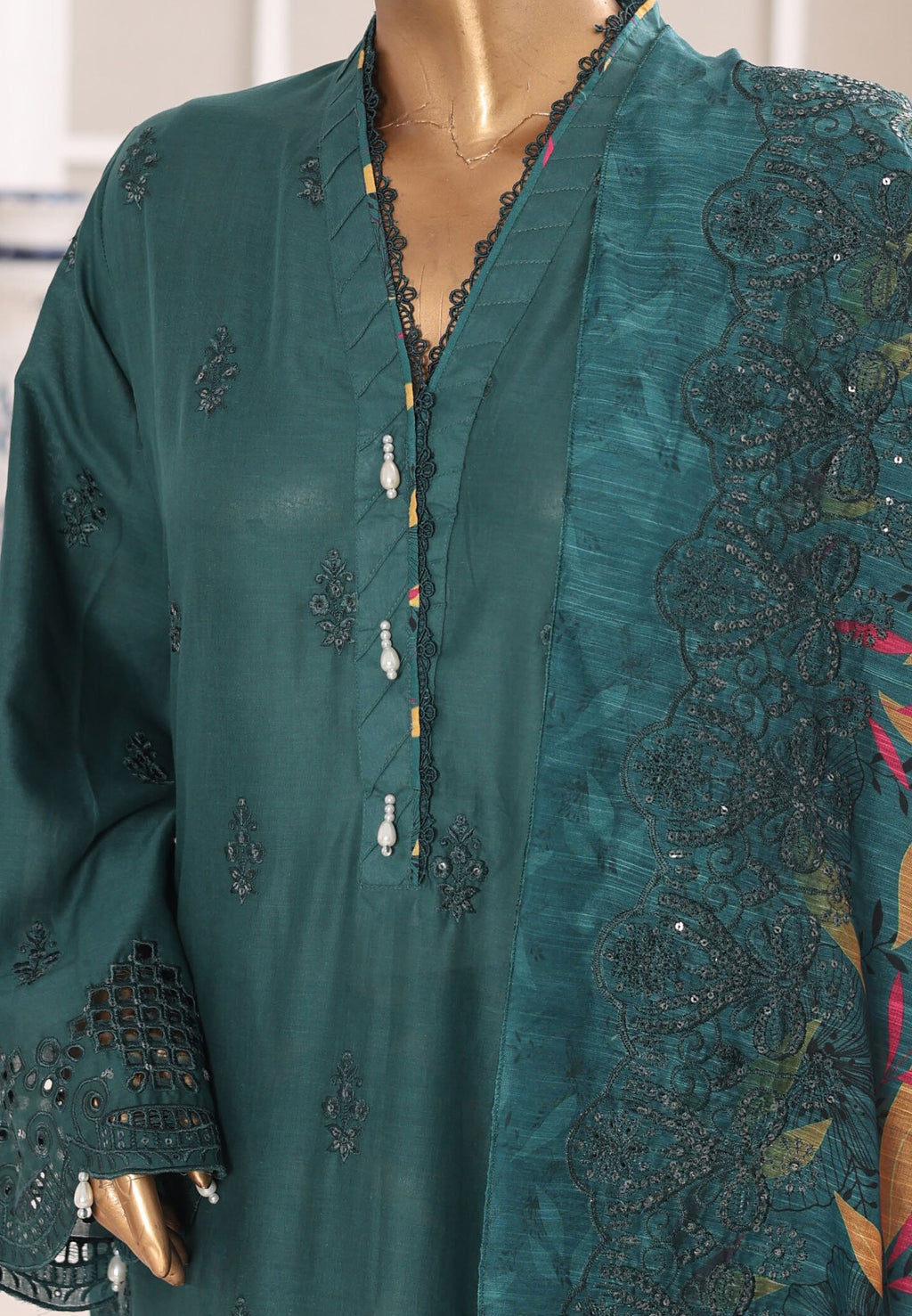 Aifa Dynasty Chikankari Unstitched Luxury Lawn Collection - 2026 (D-02)