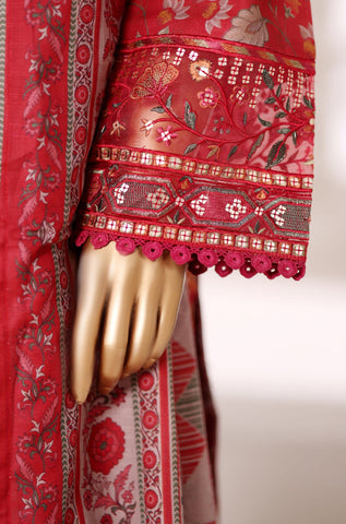 Malika by Sadabahar | Stitched Embroidered Khaddar Collection - 2025 (RED)